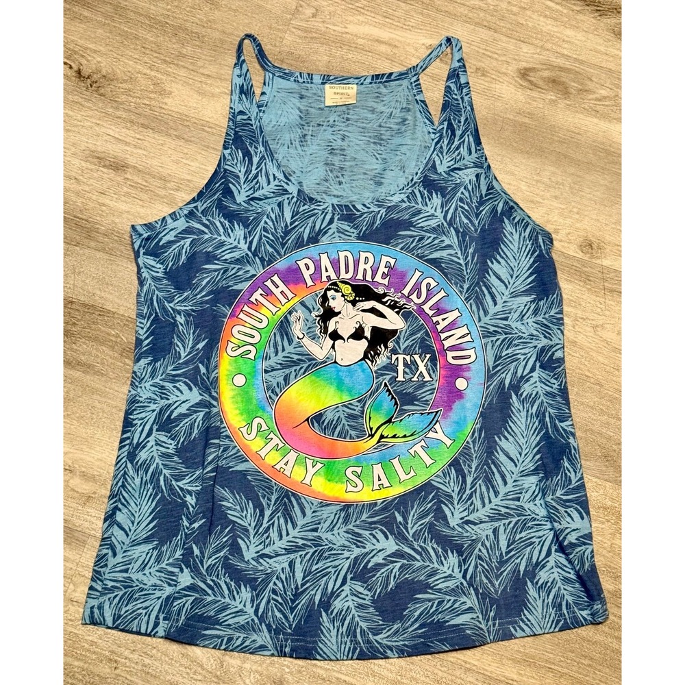 South padre island mermaid tank top medium